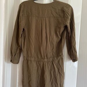 American Apparel Long Sleeve khaki green romper
